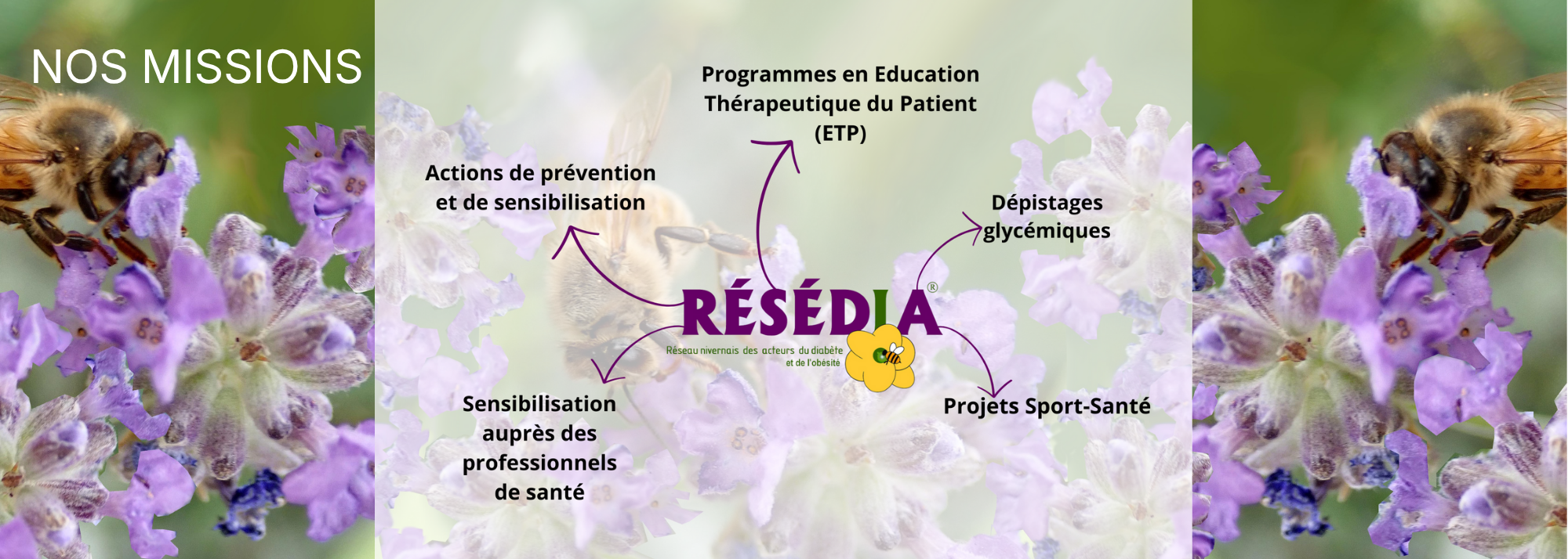 Schéma illustrant les missions de Résédia.