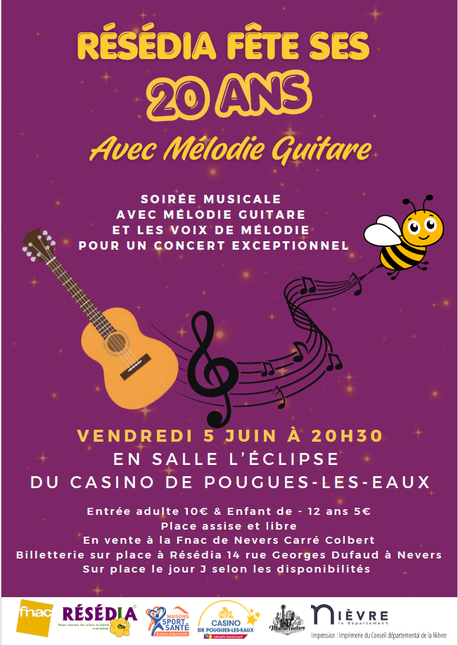 Résédia fête ses 20 ans avec Mélodie Guitare!