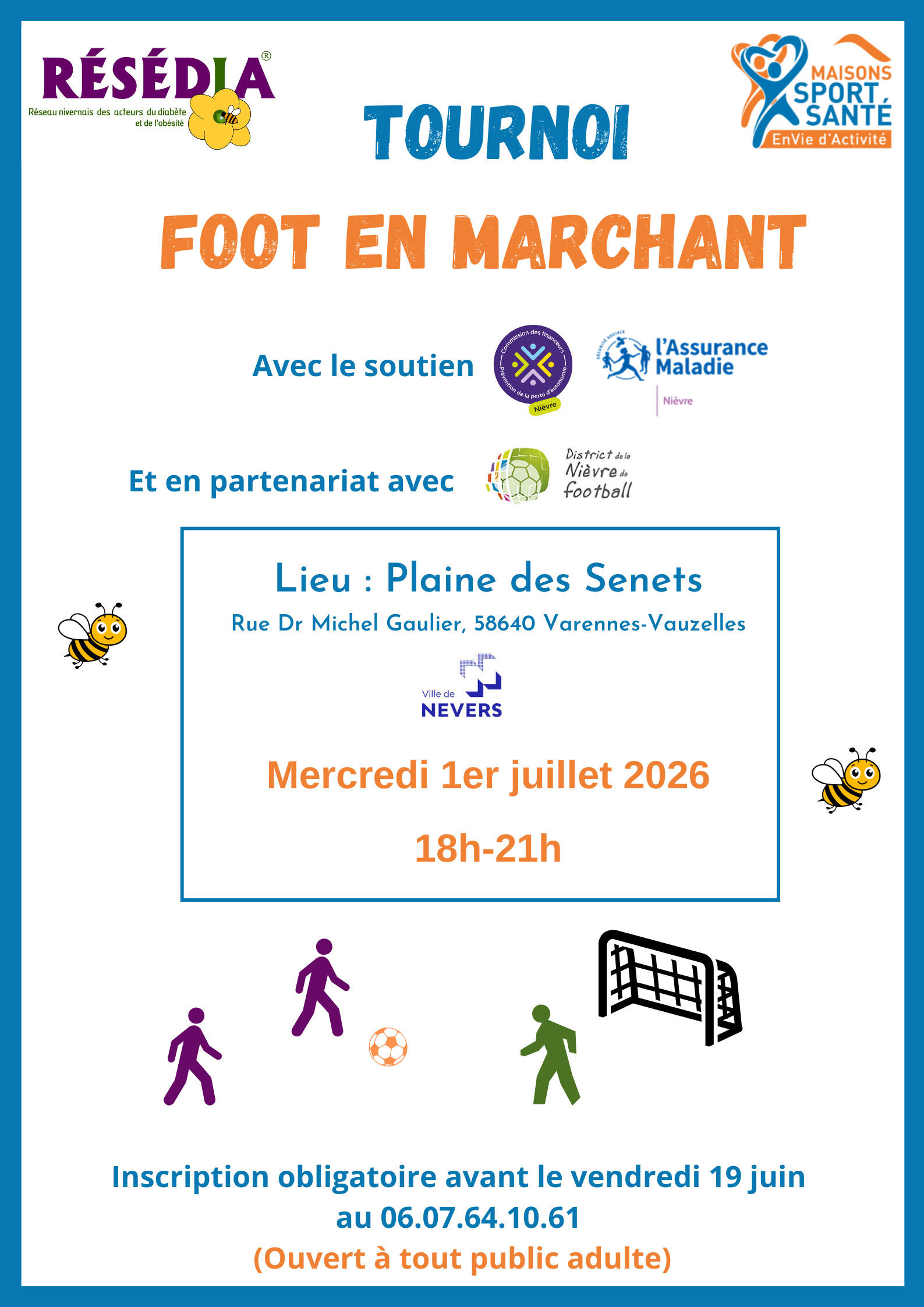 Tournoi de foot en marchant 