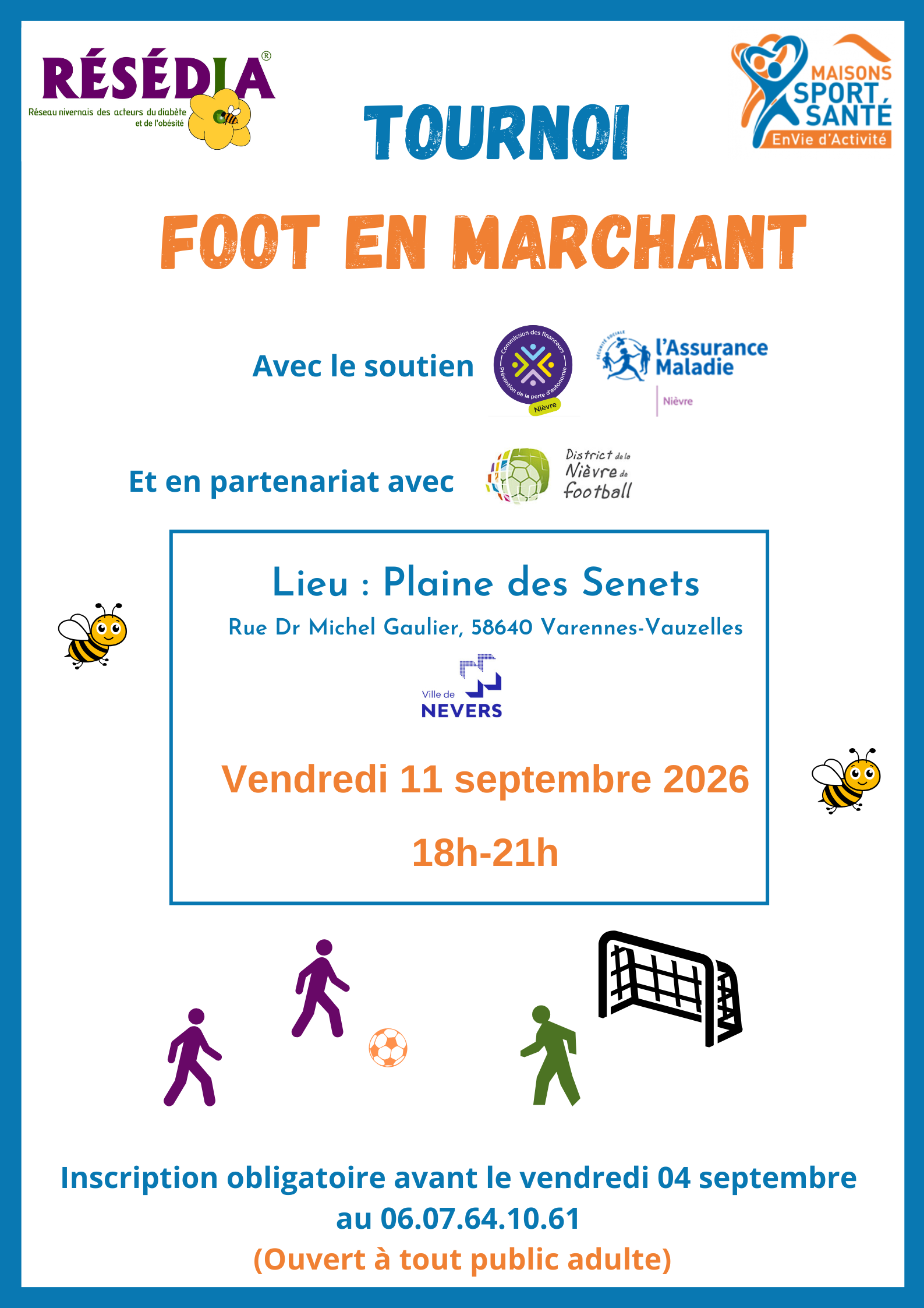 Tournoi de foot en marchant 