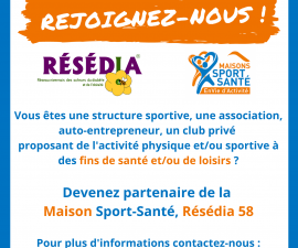 Devenez partenaire de la Maison Sport-Santé, Résédia 58 !