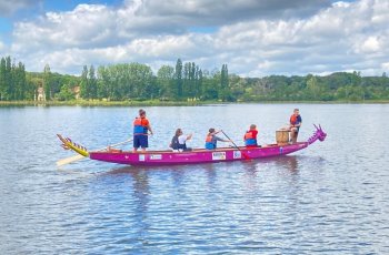 Première mise à l’eau en équipe bateau Dragon-Boat